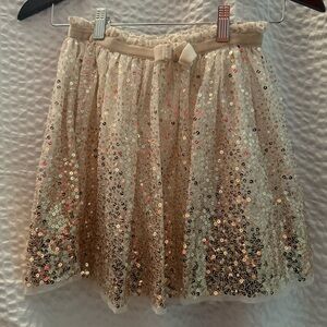 Cherokee Girls Gold Ombré Sequin Tulle Skirt